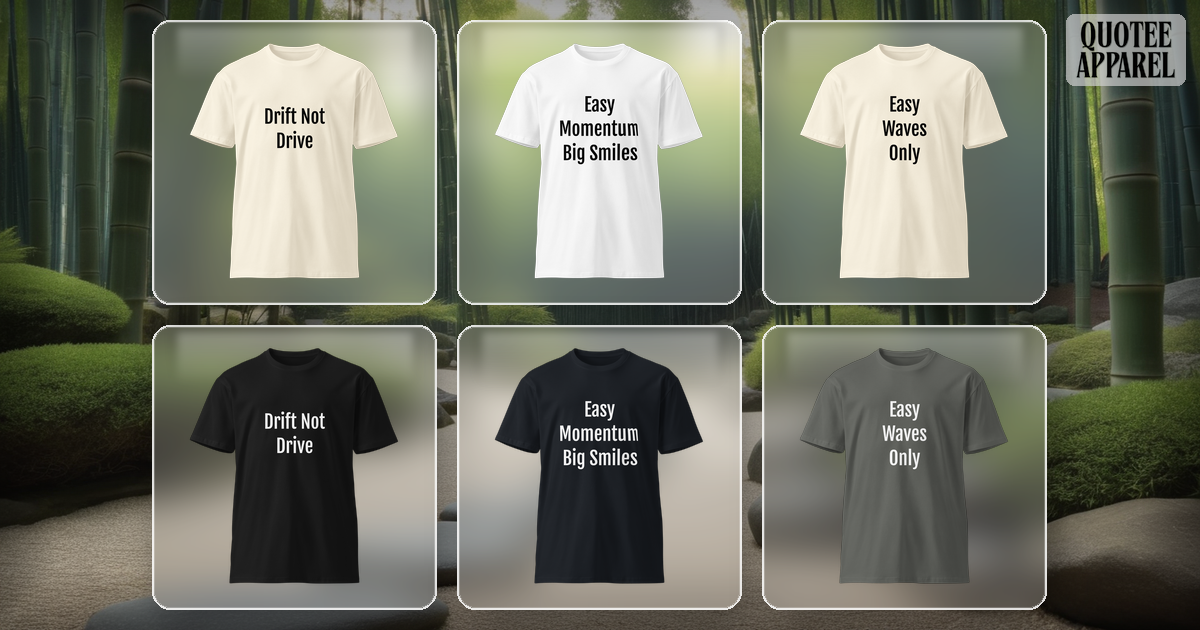 Flow Quote T-Shirts | Presence & Momentum