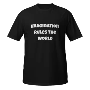 Imagination Rules The World T-Shirt | Softstyle Essential Tee (White Ink)