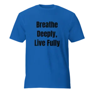 Breathe Deeply, Live Fully T-Shirt | Featherweight Tee (Black Ink)