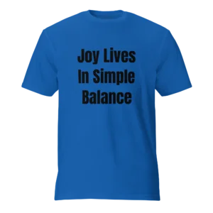 Joy Lives In Simple Balance T-Shirt | Featherweight Tee (Black Ink)