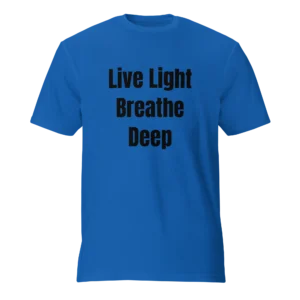 Live Light Breathe Deep T-Shirt | Featherweight Tee (Black Ink)