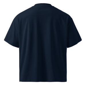 unisex-organic-oversized-high-neck-blaster-2.0-t-shirt-french-navy-back-6a23e7a885e90.png