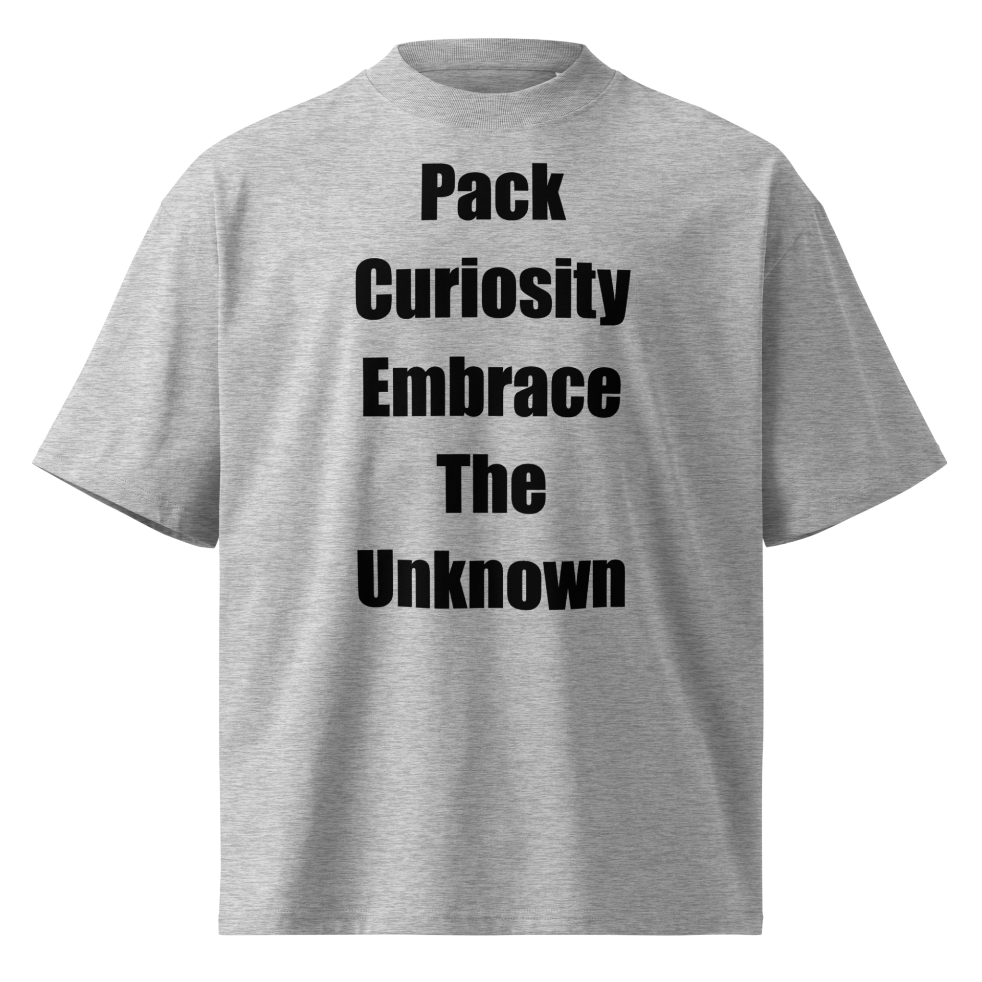 Curiosity Over Plans | Black | Organic High-Neck Oversize