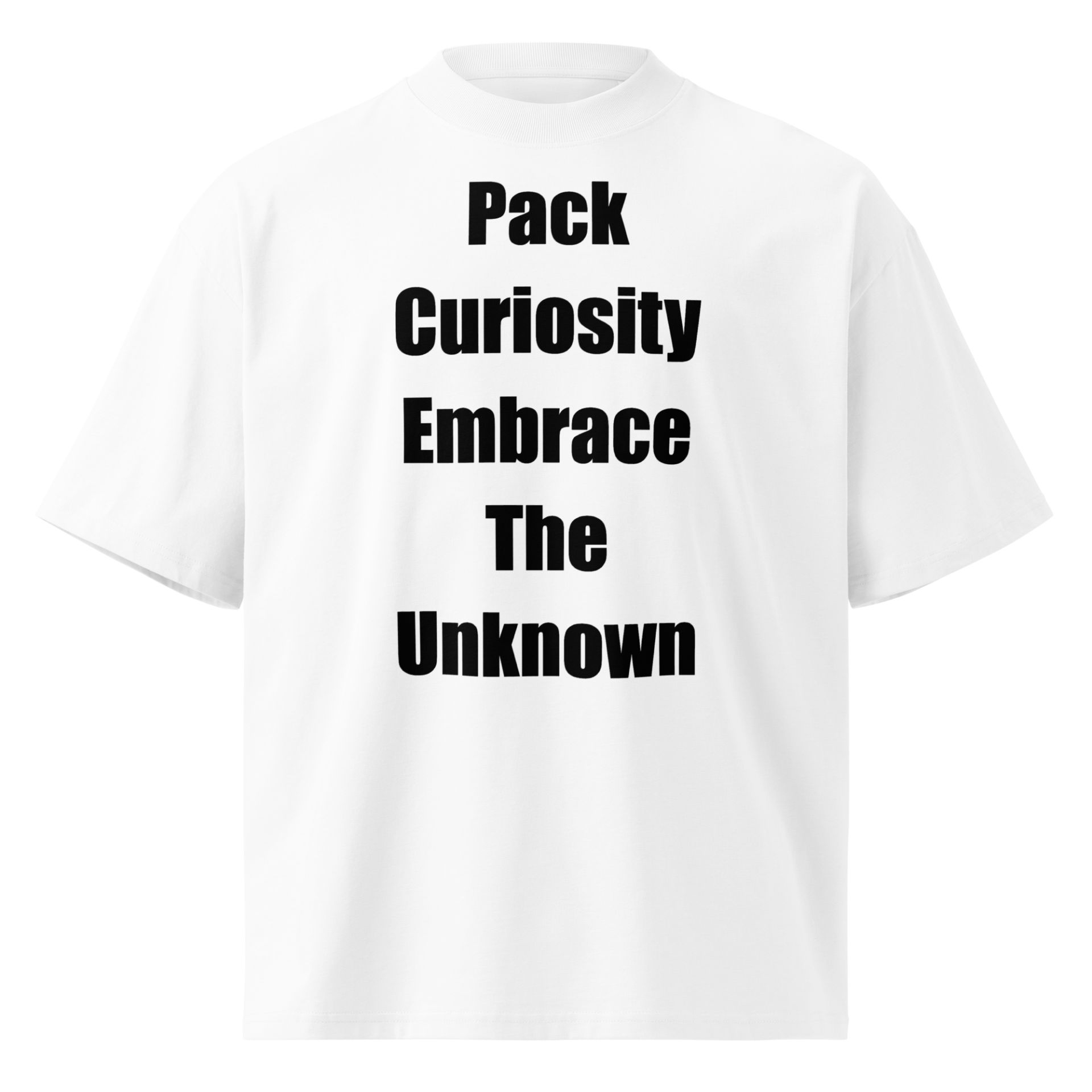 Curiosity Over Plans | Black | Organic High-Neck Oversize - Image 9
