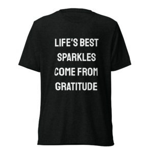 Shining with Thankfulness | White | Tri-Blend Comfort Tee