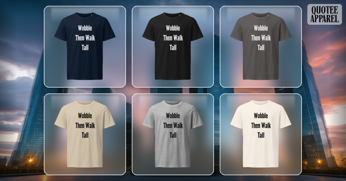 Wobble Then Walk Tall | Quote T-Shirt